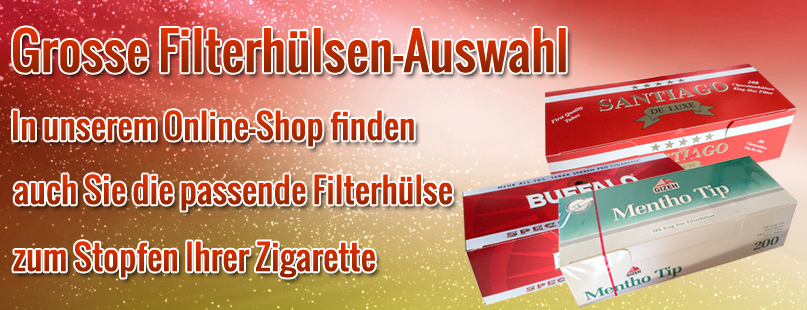 Zigaretten selber machen mit Filterhülsen günstig online kaufen / bestellen im Online Tabak Shop von Tabac-Trends.ch